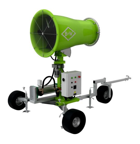 An allen Sprühkanonen ist eine Drehvorrichtung bis 350° serienmäßig.(Bild:  B+W)