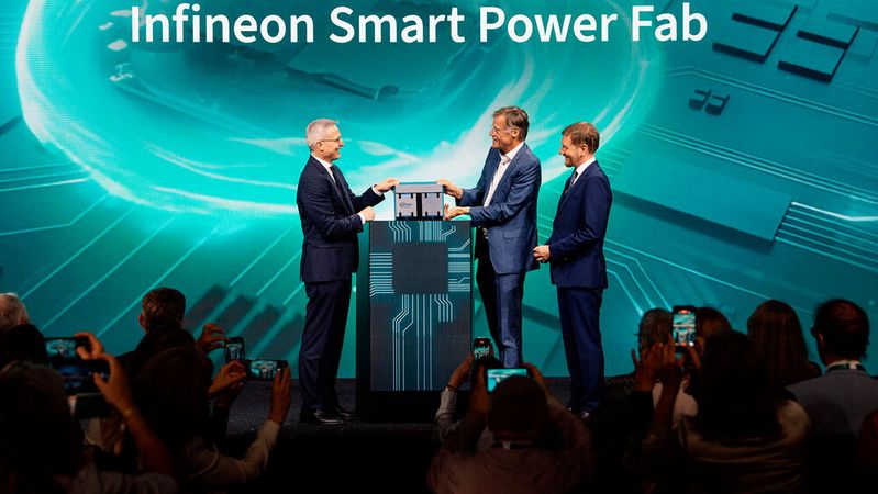 Infineon opens its new “Smart Power Fab” in Dresden — a €5 billion investment that doubles local capacity for power semiconductors and analog/mixed‑signal chips, creating 1,000 new jobs and accelerating supplies for EVs, AI data centers and renewable energy systems.(Source:  Infineon)