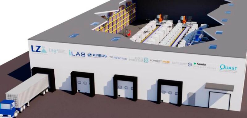 Das Bild zeigt eine Simulation einer 3D-Fabrik mit Simio. (Agentur für Industrie-Software und Services)