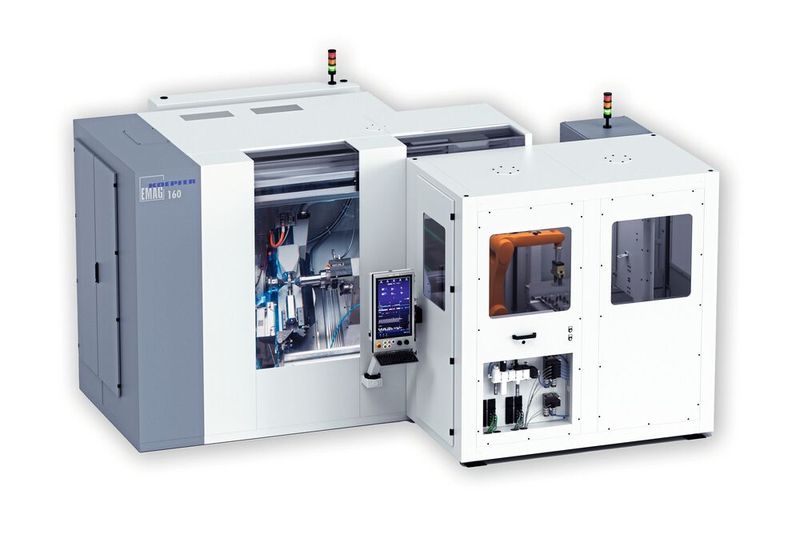 Die Wälzfräsmaschine K 160 ist ideal für kleine Verzahnungen bis Modul 2,5, die beispielsweise in Handwerkzeugen wie Trennschneidern zum Einsatz kommen. (Bild: Emag)