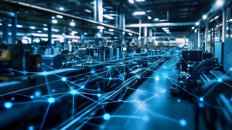 Manufacturing-X ist ein Konzept für einen gemeinsamen, föderierten „Datenraum Produktion“, in dem Unternehmen der Fertigungsindustrie standardisiert Produktions‑ und Maschinendaten austauschen können.(Bild:  anak – stock.adobe.com_KI-generiert)