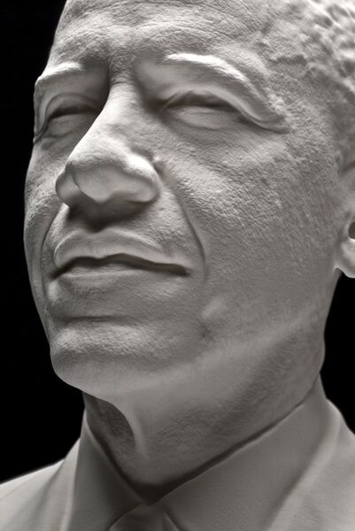 3-D-Modell von Obamas Kopf, bestehend aus 15 Millionen Dreiecken. (Smithsonian Institution)