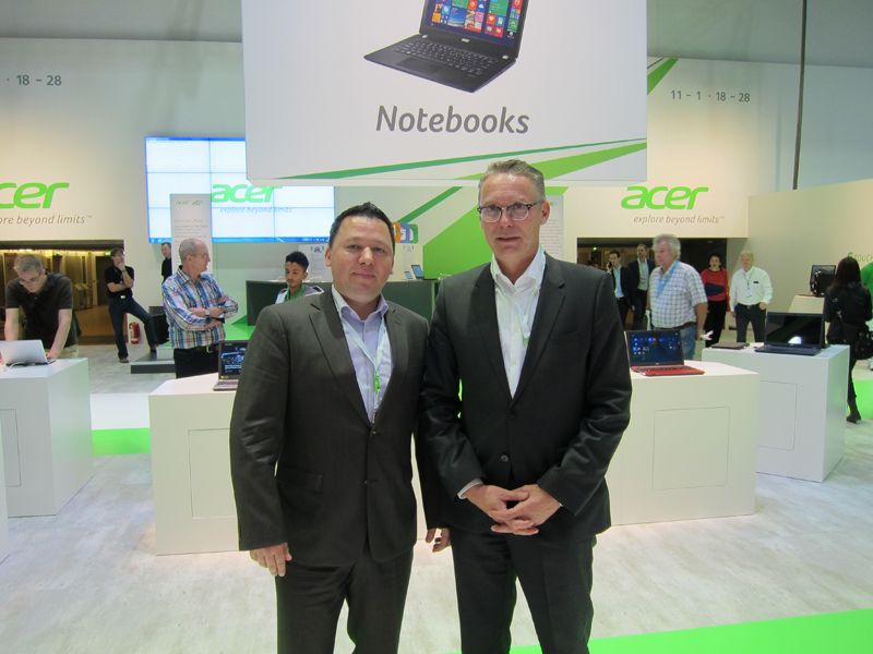 (v. l.) Gerit Guenther und Stefan Tiefenthal, Acer (Bild: IT-BUSINESS)