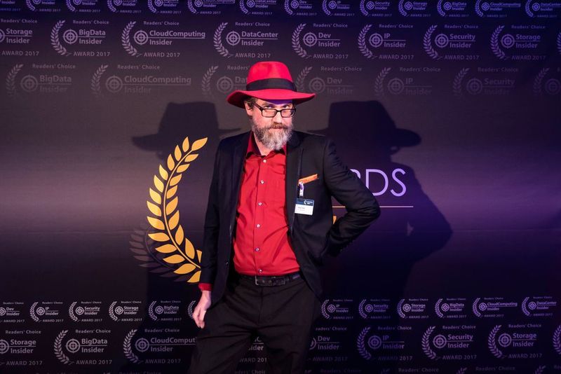 Man(n) trägt Rot: Jan Wildeboer von Red Hat. (Herr Müller, herrmueller.info)