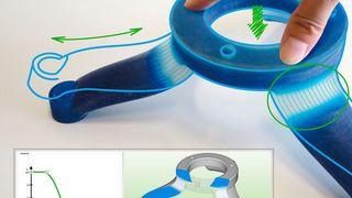 In Gramma-CAD können CAD-Modelle um funktional gradierte Materialübergänge (z.B. von fest nach flexibel) erweitert werden. (Fraunhofer IGD)