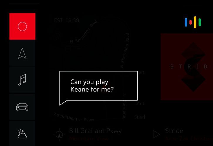 Integriertes Android-Betriebssystem im Audi Q8 sport concept: Einfache Interaktion mit dem System (Bild: AUDI AG)