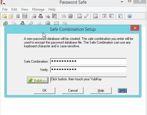 Der erste Schritt in Password Safe ist die Erstellung einer neuen Datenbank. Neben dem starken Passwort schützt optional ein YubiKey den Safe. (VBM)