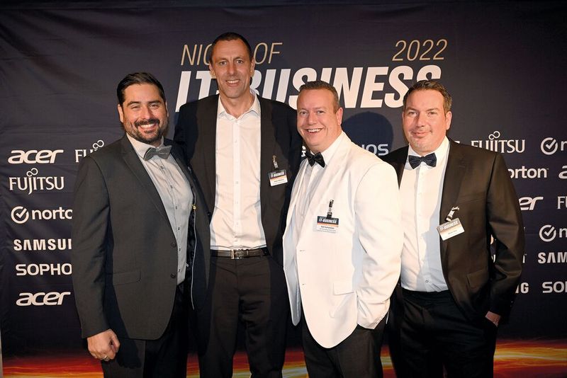 (v. l.) Timo Kusian (Markensturm), Robin Wittland (Microsoft), Ralf Schweitzer (GSD) und Oliver Kau (S&K) (Bild: Hannes Magerstädt)