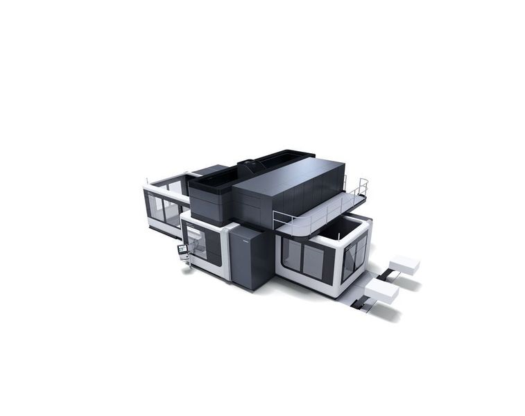 ... das große Fräszentrum DMU 600 P ist in Pfronten zu sehen. Bild: DMG (Archiv: Vogel Business Media)