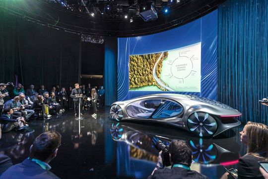 Die Studie Vision AVTR soll Mercedes-Benz noch besser in der Filmindustrie von Hollywood positionieren. (Bild:  Mercedes-Benz AG)