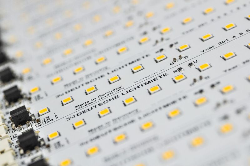 LED-Platinen der Deutschen Lichtmiete Unternehmensgruppe. (Deutsche Lichtmiete)