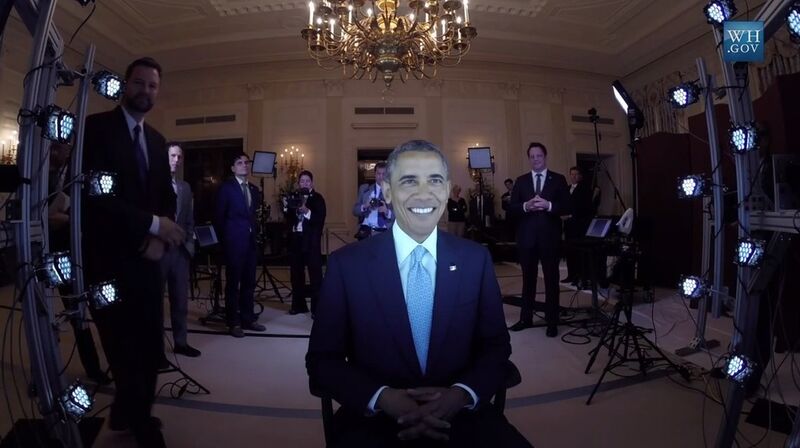Obama bei der Aufnahme der Daten (Whitehouse.gov)