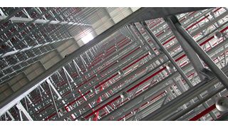 75.000 Minimax-Sprinkler wurden insgesamt im Tchibo-Hochregallager installiert. (Bild: Klaus Kluge, Minimax)