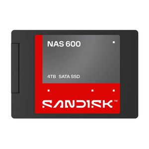 Die 2,5-Zoll-SATA-SSD NAS 600 bietet Sandisk mit Kapazitäten zwischen 500 GB und 4 TB an. Die sequenzielle Leseleistung liegt bei allen Varianten mit 560 MB/s am Limit der SATA-III-Schnittstelle.(Bild:  Sandisk)