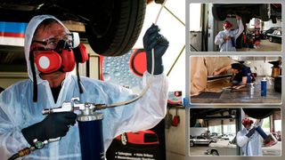 Die Geräte von Sata arbeiten zur Hohlraumkonservierung mit druckbeaufschlagtem Material und Luftzerstäubung. (Sata)