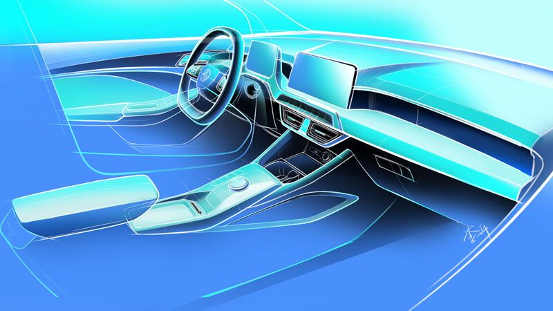 Innen soll es zwei Displays geben. (Bild: MG)