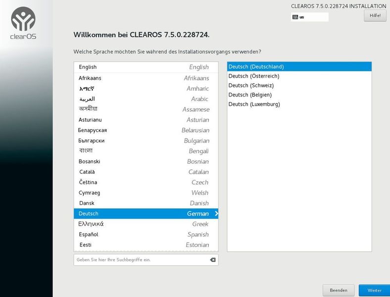 Die Einrichtung von ClearOS erfolgt über einen einfach zu bedienenden Assistenten, der bei Installation und Konfiguration unterstützt. (Clear / Joos)