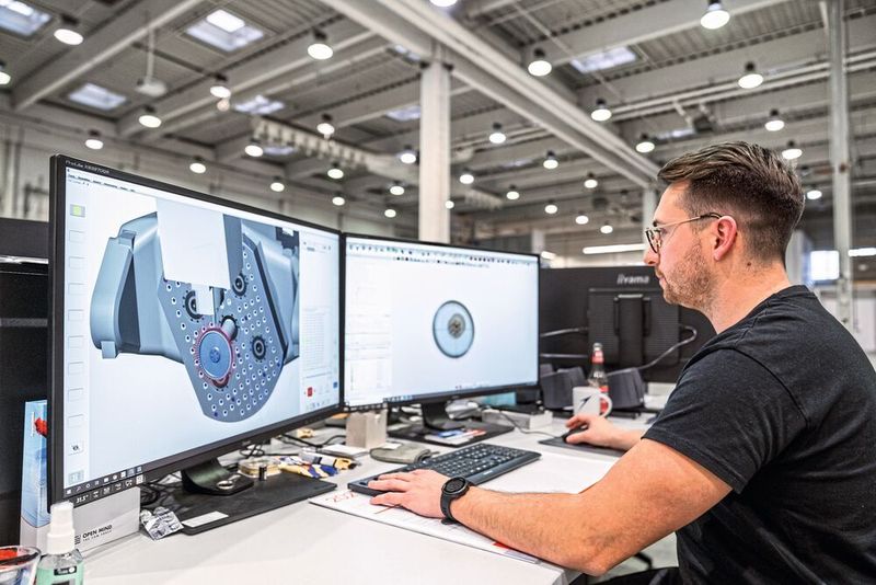 Noch handelt es sich bei vielen Bauteilen um Prototypen, die Tim Leidenberger im laufenden Prozess optimiert. (Hermle)