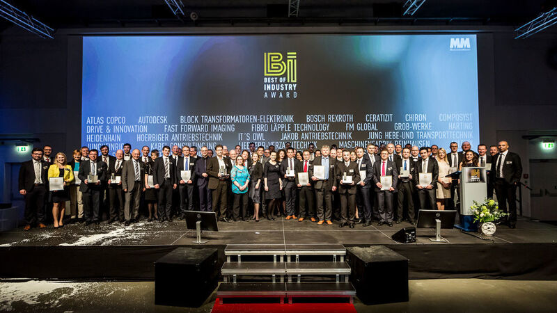 Many happy faces at the Best of Industry gala event: All winners and nominees together.  (Stefan Bausewein / VBM)