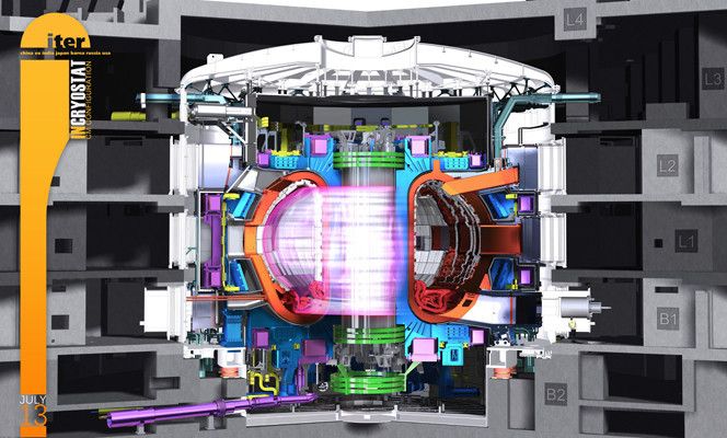 The Configuration Management Model of the ITER Tokamak, with its plasma, produced by the Design Integration Section in July 2013. (ITER Organization)