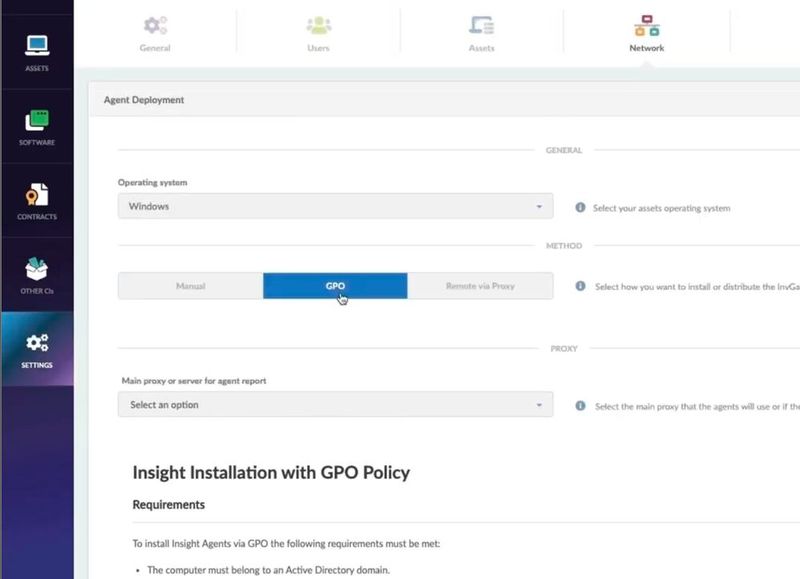 Um alle Daten zu erfassen, kann per GPO auf Windows-PCs ein Agent für InvGate Assets installiert werden. (Bild: Joos - InvGate)