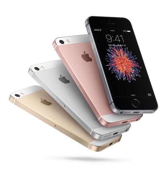 In vier Farben wird es das iPhone SE geben. (Bild: Apple)