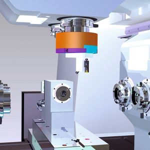 Bild 2: Die Lineartaktmaschine AFL 2-2-2 mit Plandrehkopf. Bild: Tönshoff