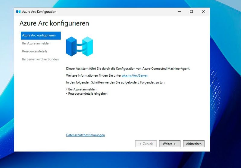 Nach der Installation des Azure Arc-Agenten, beginnt die eigentliche Anbindung an Azure. Diese ist aber ebenfalls schnell abgeschlossen. (Bild: Joos - Microsoft)