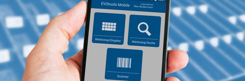 Die Ansteuerung und das Entriegeln der smarten Werkzeugschränke erfolgt über App-gestützte Endgeräte.(Bild:  EVO)