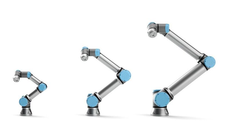 Mit der E-Series brachte UR im Juni 2018 eine neue Generation kollaborierender Roboter auf den Markt. Die neue Applikationsvielfalt entsteht unter anderem durch einen am Werkzeugflansch integrierten Kraft-Momenten-Sensor, der für eine sensitivere Erfassung von Krafteinwirkungen sorgt. (UR)