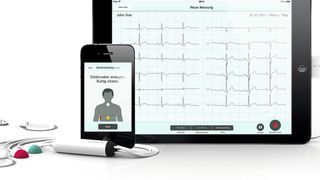 Schnelle Diagnose des Herzens: Mit der App CardioSecur verwandelt das iPhone oder iPad in ein mobiles EKG-System. (CardioSecur)