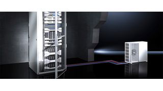 DX-basierte Kühlung eignet sich für eine kleine bis mittlere Gesamtleistungen bis etwa 40 Kilowatt Verlustleistung bei homogener Leistungsverteilung. Ab etwa 40 bis 50 Kilowatt Gesamtleistung lohnt sich die Installation einer Wasserkühlung. (Rittal)