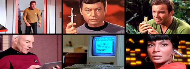 Von überlichtschnellen Raumschiffen, die in "unendliche Weiten" des Weltraums vorstoßen, sind wir noch weit entfernt. Doch viele Technologien, die die Star Trek Reihe in den 50 Jahren ihrer Existenz prophezeite, sind heute bereits in unseren Alltag übergegangen. Von überlichtschnellen Raumschiffen, die in "unendliche Weiten" des Weltraums vorstoßen, sind wir noch weit entfernt. Doch viele Technologien, die die Star Trek Reihe in den 50 Jahren ihrer Existenz prophezeite, sind heute bereits in unseren Alltag übergegangen.