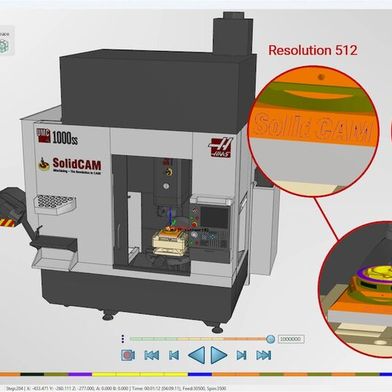 Designed for maximum flexibility, the Solidcam Simulator is a fully self-contained simulation system that runs independently. (Source: Machine Works)