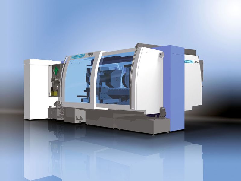 Komplettansicht der kombinierten Innen- und Aussenschleif- maschine VM 360, die von Voumard extra für diese Anwendung bei Weiss entwickelt wurde.  (Bild: Wolters)