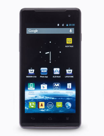 Nur in den Nord-Filialen von Aldi gibt es das Medion-Smartphone Akoya P4501 für 150 Euro. (Bild: Aldi)