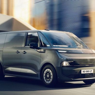 Neuer Look: Das Design des 2026 debütierenden Renault Trafic E-Tech Electric ist einen zweiten Blick wert. (Bild: Renault)