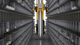 Die doppeltiefe Querlagerung der Behälter im AKL des neuen Contitech-Ersatzteillagers in Langenhagen spart dem Automotive-Spezialist eine Gasse ein. (Jungheinrich)