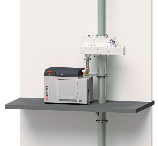 Die automatische Dichtemessung direkt aus einem Fallrohr ist hocheffektiv. (Bild: Siebtechnik)