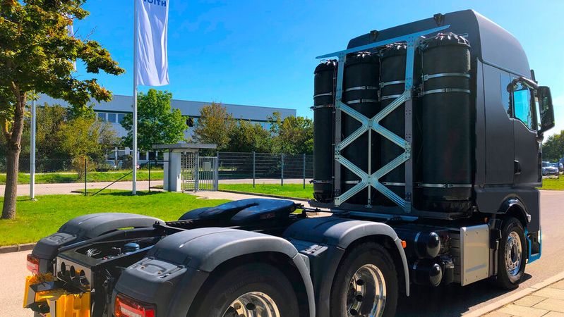 Voith arbeitet mit dem chinesischen Zulieferer Weifu an Speichersystemen für Wasserstoff.(Bild:  Voith)