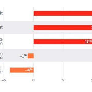 Größter Anstieg/Rückgang der wahrgenommenen Herausforderungen(Bild:  Sopra Steria Consulting)