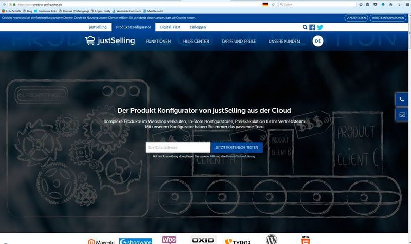 Cloud-basierter Produktkonfigurator von justSelling (justSelling)