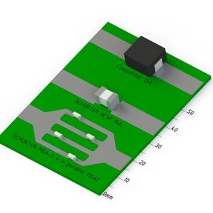 Das Bild zeigt einen Größenvergleich der neuen Sicherung zum Wettbewerbsprodukt.