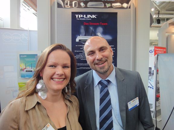 Hannah Lamotte, IT-BUSINESS, und Marcus Knickmeier, TP-Link (Archiv: Vogel Business Media)