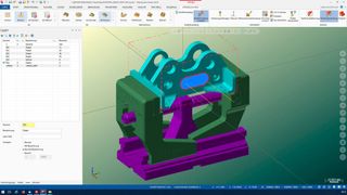 Auf Basis der gemeinsamen Datenbank für das modifizierte CAD-Modell wurde das CNC-Programm in Mastercam programmiert, und zwar basierend auf dem effizientesten Prozess- und Werkzeugweg sowie unter Berücksichtigung der Aufspannsituation. (Bild: Verisurf)