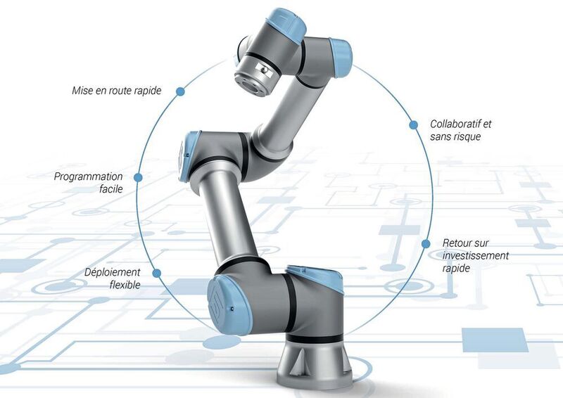 Très mobile ce bras robot est extrèmement flexible. (Universal Robot)