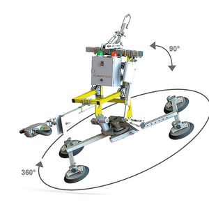 Mit dem Hebegerät eT-Hover-allround SD lassen sich auch Bleche leicht handeln. Das Gereät ist 90° schwenkbar und 360° drehbar.