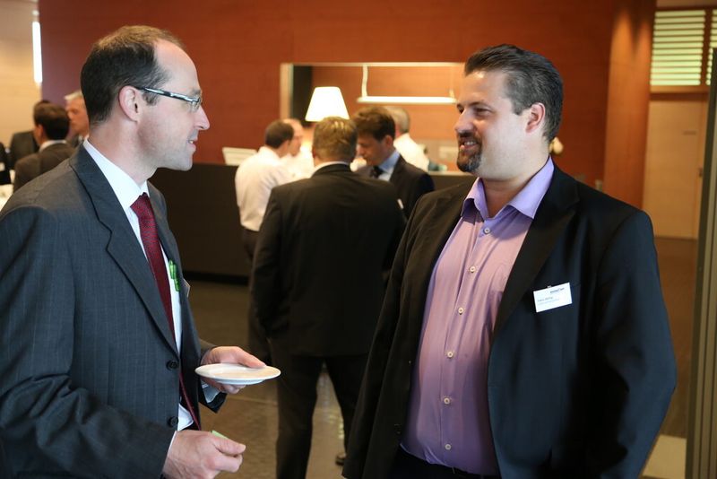 Die Jahrestagung von SwissT.net bot den Teilnehmern gute Gelegenheit für Gespräche. (Bild: Matthias Böhm)