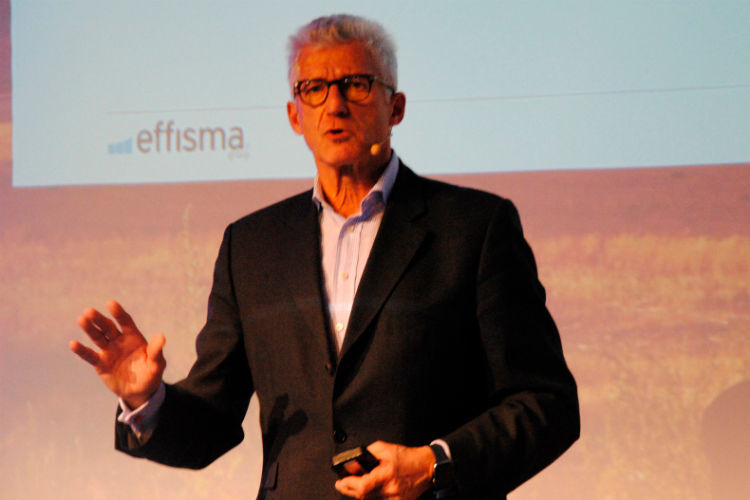 Stefan Gaul, Geschäftsführer der Effisma Group, zeigte die Chancen der Digitalisierung in der Branche auf. (Baeuchle)