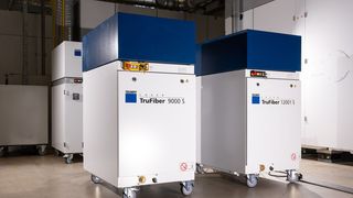Trumpf demonstrates its new, robust Trufiber laser system series for precise welding results at the Laser World of Photonics ... (Image:Trumpf)